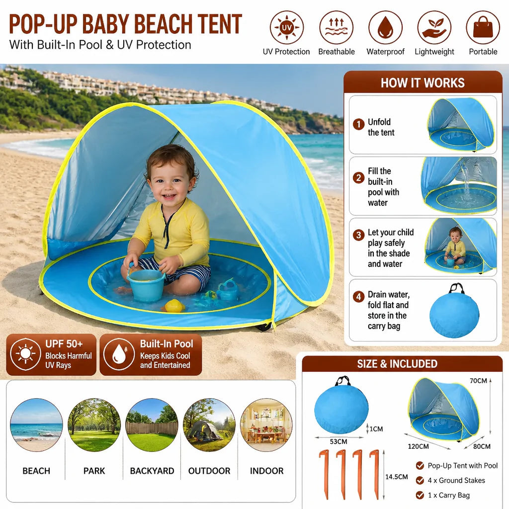 Tente de Plage Pop-Up Bébé