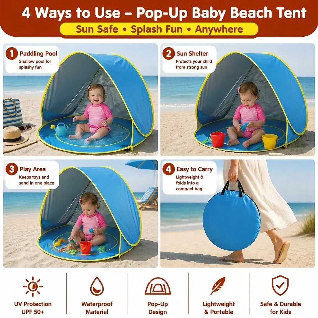 Tente de Plage Pop-Up Bébé